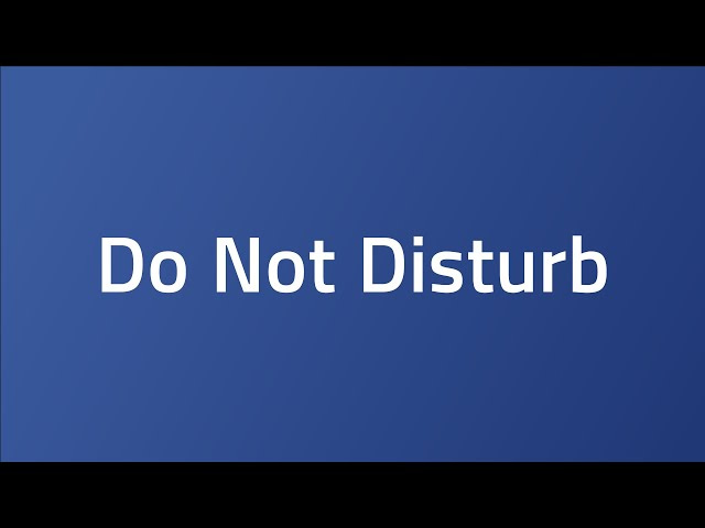 do not disturb