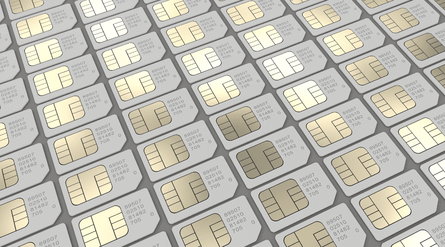 A large amount of sim cards connected to a company APN