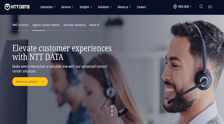 NTT Data homepage